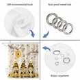 thumbnail image 3 of Yellow Bees Gnomes Shower Curtain, Waterproof Shower Curtains for Bathroom, Spring Floral Branches Pastoral Washable Fabric Bathtub Curtain Set Bath Decor with 12 Hooks 72"x78", 3 of 6