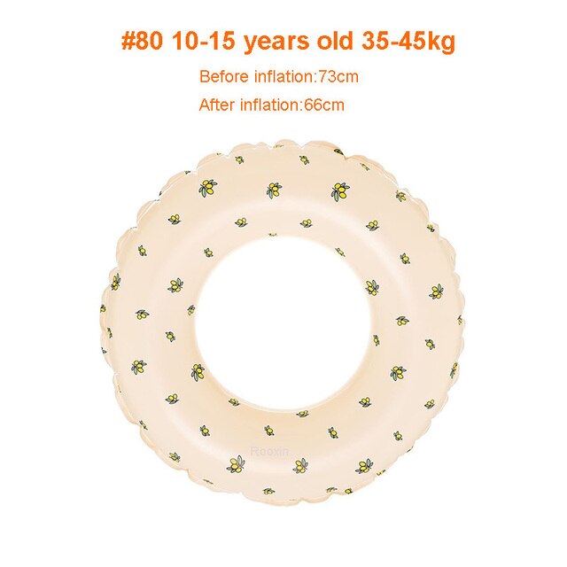 QWZNDZGR Rooxin Donut Swimming Ring Inflatable Pool Float for Adult Kids Swimming Circle Baby