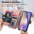 thumbnail image 2 of for Samsung Galaxy A14 5G Detachable Wallet Case with Card Holder, 2 in 1 PU Leather Flip Folio Case with RFID Blocking Magnetic Stand Removable Shockproof Phone Cover with Ring Holder, Pink, 2 of 10