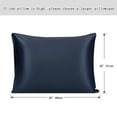 thumbnail image 6 of PiccoCasa 1 Pc 22 Momme Pure Silk Pillowcase, Envelope Course, Standard Navy, 6 of 9