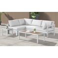 thumbnail image 3 of Meridian Furniture Nizuc Sectionnel Modulaire de Patio Extérieur Blanc, 3 of 12
