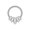 Silver 4, variant on Geometric Shape Nose Earrings Piercing Jewelry Seamless Rings Stainless Steel Texture for Nose or Ear Decorating
