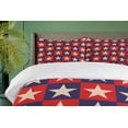 thumbnail image 4 of Ambesonne Prehistoric Country Duvet Cover Sets, National Stars, 2-Queen, Cream Navy Red, 4 of 7