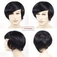 thumbnail image 7 of #1B Natural Black PU Men's Toupee V Loop Human Hair Replacement System, 7 of 7