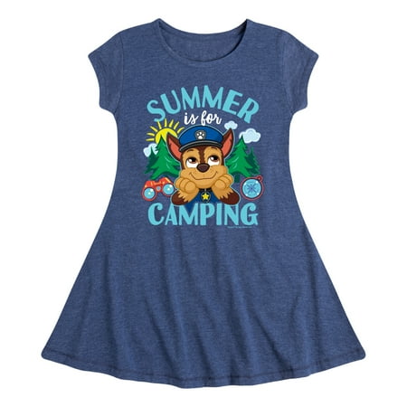 

Paw Patrol - Summer Is For Camping - Toddler And Youth Girls Fit And Flare Dress