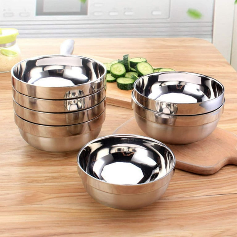 Heat Insulated 304 Stainless Steel Bowls, Double Walled, Multipurpose Rice  Ice Cream Kids Snacks, 4 Pack, SMALL (16 oz)