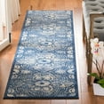 thumbnail image 2 of SAFAVIEH Martha Stewart Brentwood Nazca Floral Runner Rug, Navy/Creme, 2' x 6', 2 of 10