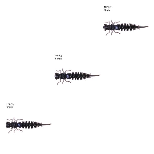 Cebos de insectos de simulación Toystoory 10 Uds. de PVC 55MM tipo P