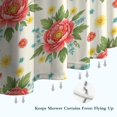 thumbnail image 6 of Pioneer Flower Floral Print Pattern Shower Curtain 36"x72", Bathroom Decorative Shower Curtain Set with 12 Hooks, Waterproof Washable, 6 of 6