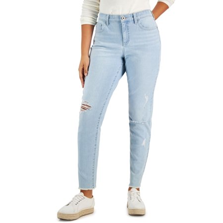 Style & Co Womens Curvy Fit Skinny Jeans Regular Lengths Ricochet Wash 18