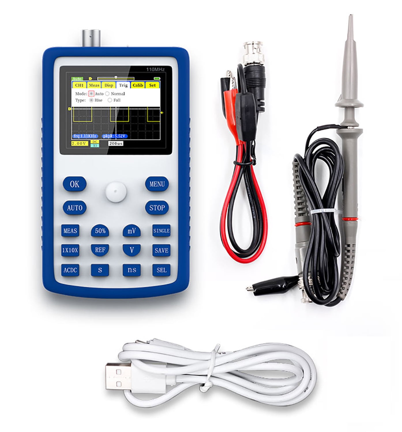 For oscilloscope handheld small mini oscilloscope 100MHz bandwidth 500MS 