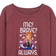 thumbnail image 3 of Frozen - Winter - Me? Brave? Always. - Women's Lightweight French Terry Long Sleeve Shirt, 3 of 5