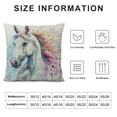 thumbnail image 5 of Creowell  Unicorn Throw Pillow Cover Horse Head Watercolor Splash Animal Colorful Fantasy Portrait Sketch Pillow Case Decorative Men Women Boy Girl Room Cushion Cover for Home Couch Bed, 5 of 5