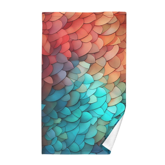 Orange and Blue Cotton Face Towels Soft Hand Towel Absorbent Bathroom Towel for Kitchen Hotel Decoration