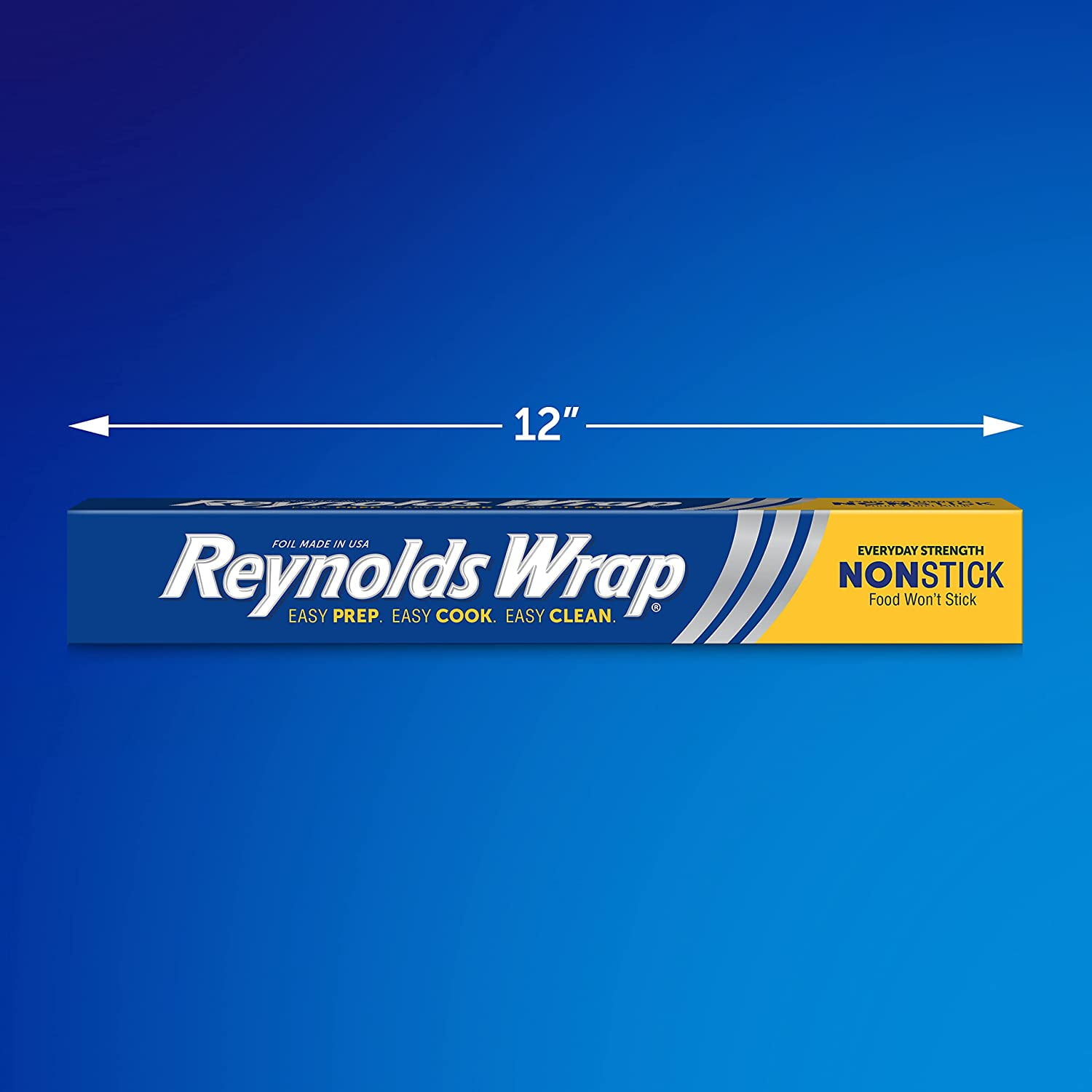 Wrap Non Stick Aluminum Foil, Nonstick Aluminum Foil Roll, Prevents Food Sticking and Messy Cleanup, Great for Covering Casseroles and leftovers, 43.33 Yards x 12 Inches, 130 Sq.Ft.