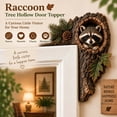 thumbnail image 3 of LOWLHOME Tree Hollow Door Topper, 7.87 Inch Wooden Tree Hollow Animal Sculpture with Oak Leaves & Acorn, Farmhouse Door Topper for Window Frame Home Wall Decoration, 3 of 5