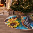 thumbnail image 5 of Rateoe Sunflower Turtle Pattern Christmas Tree Skirt with Ties , Christmas Tree Decorations, Farmhouse Christmas Decor Xmas Holiday Decorations-36", 5 of 6