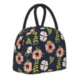 thumbnail image 2 of YFYANG Portable Waterproof Insulated Lunch Bag, Decorative Floral Patterns Reusable Cooler Bag / Picnic Bag for Adults Teens, 2 of 9