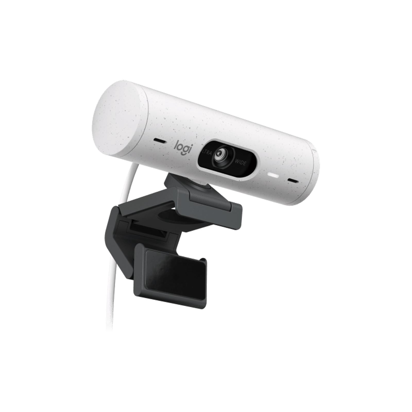 Logitech BRIO 500 Wired HD Webcam, 60 fps/1080p, Live Streaming, Auto Light Correction, Auto Framing and Show Mode Support, 4MP, USB-C, for laptops, LCDs or monitors, Windows/macOS/ChromeOS,  white
