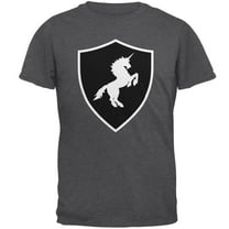 Halloween Knight Shield Costume Unicorn Mens T Shirt Dark Heather LG