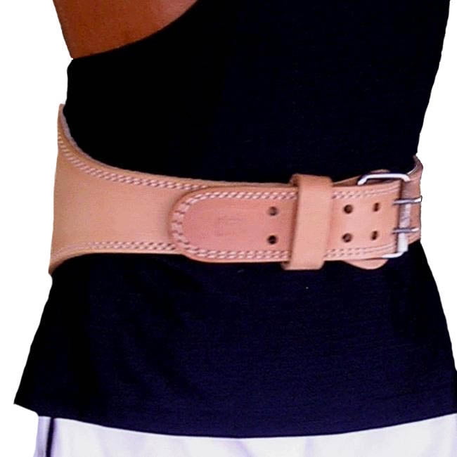 Weight Lifting Belts-Genuine Leather Padded 6" Wide Back Support for Men & Women 