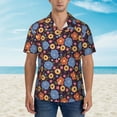 thumbnail image 6 of Picia Leaves Flower Gentle Cotton Regular Fit Short Sleeve Casual Hawaiian Shirt for Men-Large, 6 of 9