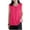 Hot Pink, variant on Tank Tops for Women Flowy Pleated Button Decor Crewneck Solid Color Sleeveless Shirts Loose Casual Blouse