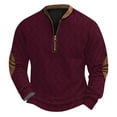 thumbnail image 2 of Blusas y camisas de manga larga con cuello redondo Sudadera con capucha de cuello redondo para hombre Jersey estampado Blusa de poliéster de manga larga para hombre, 2 of 4