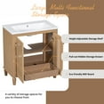 thumbnail image 6 of 30 Inch Bathroom Vanity with Resin Sink, Freestanding Bathroom Vanity Set with Hidden Drawer, Storage Cabient for Bathroom, 6 of 6
