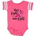 thumbnail image 3 of Inktastic Breast Cancer Awareness Her Fight is Our Fight Boys or Girls Baby Bodysuit, 3 of 5