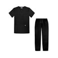 thumbnail image 1 of Sivvan Unisex Classic Scrub Set V-neck Top/Drawstring Pants Available in 12 Solid Colors, 1 of 4