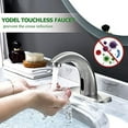 thumbnail image 3 of yodel automatic touchless sensor tap hot cold mixer faucet, brushed nickel, 3 of 3
