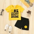 thumbnail image 2 of Younger Tree Baby Boy Summer Clothes Short Sleeve Smile Short Sets 1st Birthday Gifts for Boy for 6-12 Months, 2 of 7
