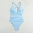 thumbnail image 4 of GYUJNB Womens One Piece Swimsuits Solid Color Beauty Back Swimsuit,XL, 4 of 8