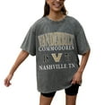 thumbnail image 2 of Women's Gameday Couture Grey Vanderbilt Commodores Oversized Snow Wash T-Shirt, 2 of 5