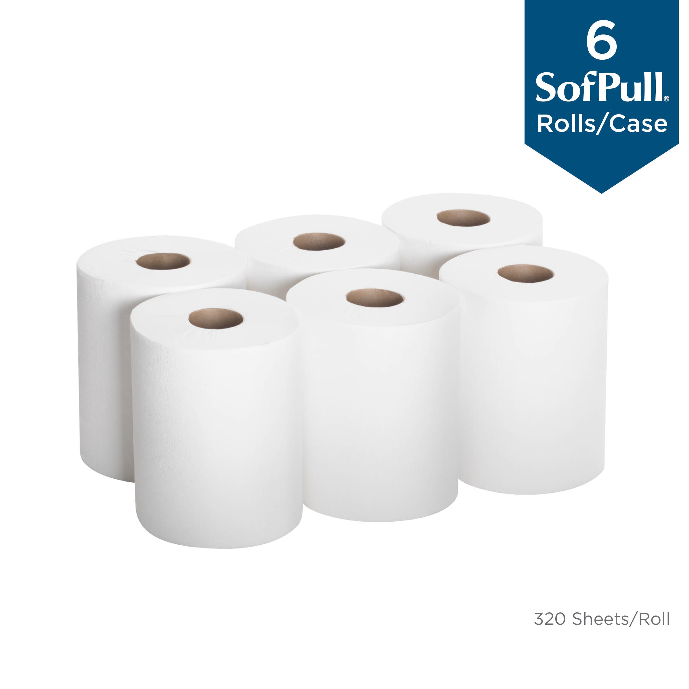 6-Pack Georgia-Pacific Sofpull Centerpull Regular Capacity Paper Towel Rolls 