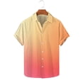 thumbnail image 2 of Plebaso Button down Shirts for Men Short Sleeve Summer Beach Shirts Fashion Gradient Color Mens Shirts, 2 of 5