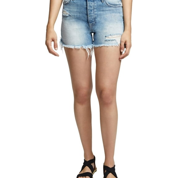 Sanctuary Clothing Womens Ripped Reagan Casual Denim Shorts, Blue, 24