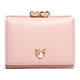 thumbnail image 1 of Cartera para mujer pequeña para mujer, monedero compacto de piel plegable con cremallera y cierre de beso, 1 of 5