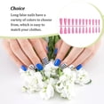 thumbnail image 5 of Fake Nail Set French Style Scratch Tip with Full Resistant Press-on Fingernails Full Cover Removable Trimble Adjustable Manicure Stickers Type 8, 5 of 5