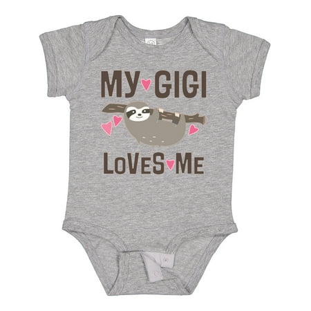 

Inktastic My Gigi Loves Me Sloth Gift Baby Girl Bodysuit