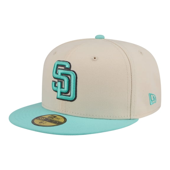 Men's New Era Light Beige/Turquoise San Diego Padres Two-Tone Color Pack 59FIFTY Fitted Hat