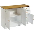 thumbnail image 6 of HOMEFORT 43.7" Kitchen Buffet Cabinet, Buffet Sideboard, Bar sideboard, Kitchen Island, Floor Buffet Server with 2 drawers and 3 doors, White Honey, 6 of 8