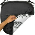 thumbnail image 6 of Pineapple Chair Seating Cushion Set of 6, Hand Drawn Tropical Theme Vintage Style Pineapple Fruit Pattern, Seat Pads for Office with Anti-slip Backing, 16"x16", Black Grey White, by Ambesonne, 6 of 7