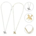 thumbnail image 3 of 2 Pcs Collier Cheval Collier Animal Collier Polyvalent Décoration de Cou pour Femmes, 3 of 7