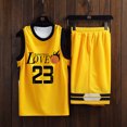 thumbnail image 5 of Summer Men's 23 Basketball Jersey Set Club Training Clothes Quick drying Breathable Mesh Material Tank Top Shorts Set, 5 of 5