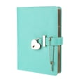thumbnail image 1 of Unique Bargains B6 Diary with Lock and Key, 1pcs Journal with Lock Cute Journaling Leather Notebook Journal Diary Heart Lock, Green, 1 of 7