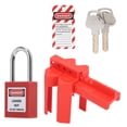 thumbnail image 3 of Anti-Skid  Kit, Lockout Lock Set Electrical  Kit Durable With  Warning Label Key For Mechanical Equipment, 3 of 8