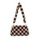 thumbnail image 1 of Bolso de hombro de felpa de invierno para mujer Bolsos para axilas con estampado lindo (marrón a cuadros) Likrtyny Para estrenar, 1 of 9
