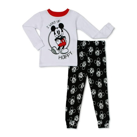 Mickey Toddler Boys Snug Fit Cotton Long Sleeve Pajamas, 2pc Set (2T-5T ...